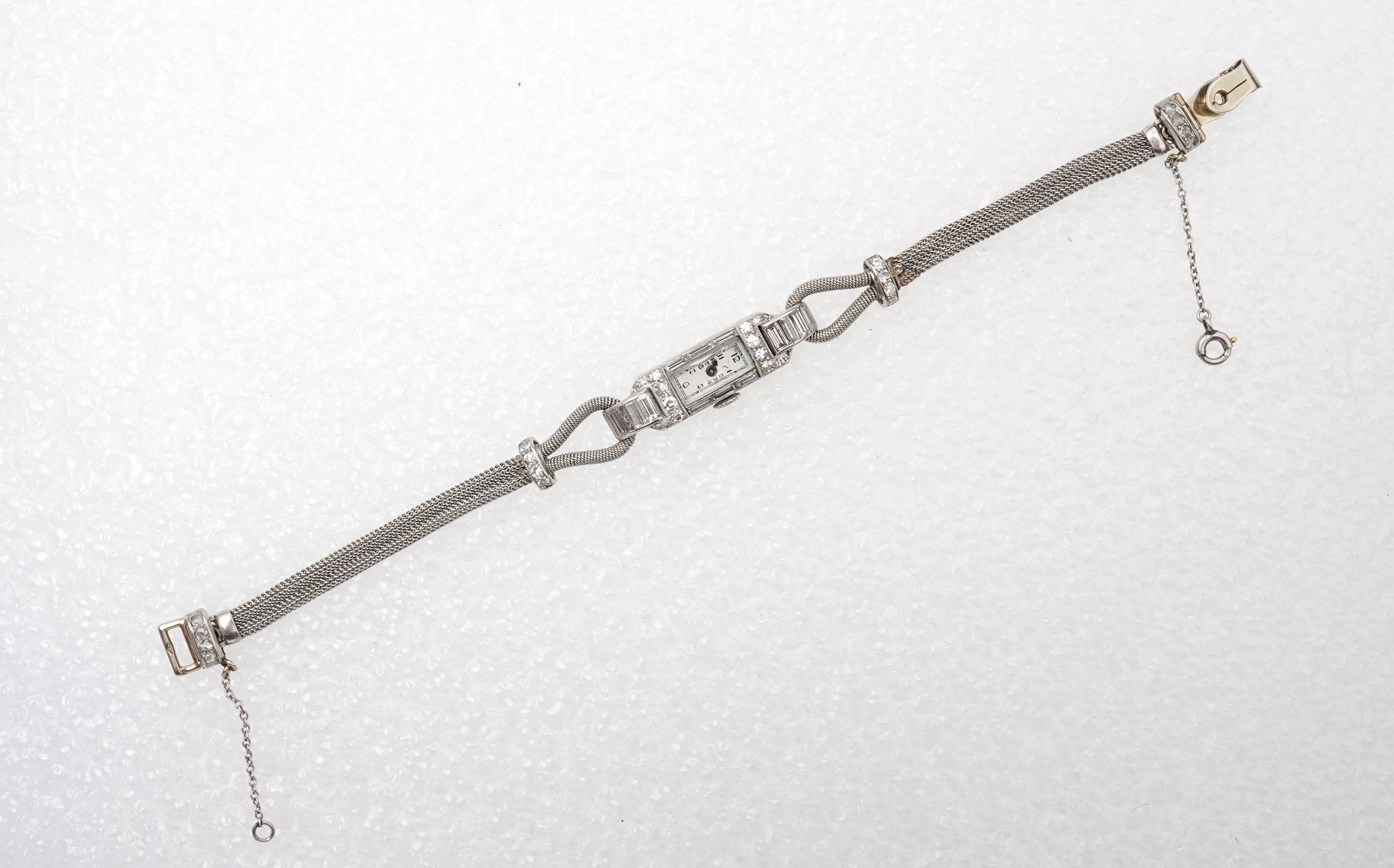 Boucheron, a lady's Art Deco diamond watch, France, circa 1933